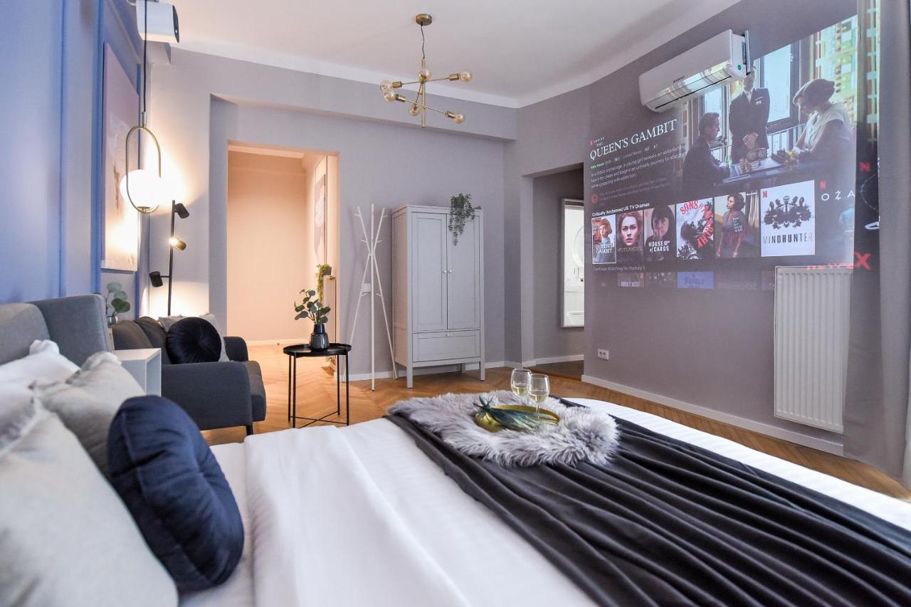 Modern Stay - Central Studios With Wall Projector Near Radisson Bucureşti Eksteriør bilde
